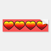 Fire Element Heart Bumper Sticker