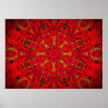 FIRE Element Kaleido Pattern poster