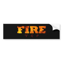 Fire Element with Zodiac Signs Bumper Stickers