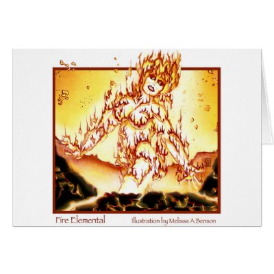 Fire Elemental Card by Nightmareartist