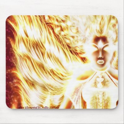 Fire Elemental Mousepad by Nellis Eketorp by nellis_eketorp
