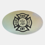 FIRE EMT OVAL STICKER