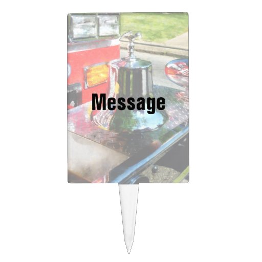 Fire Engine Bell Rectangular Cake Picks