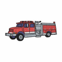 Fire Engine embroidered shirts by ZazzleEmbroidery Fire Engine embroidered shirts