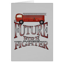 Fire Engine Future Firefighter T-shirts and Gifts Card