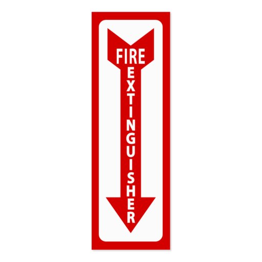 fire extinguisher sign business card template