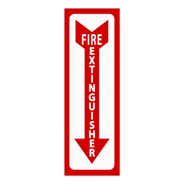 fire extinguisher sign business card template
