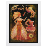 Fire Fairy Paper Doll, red, black, witch, wicca Flyer Design