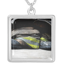 Fire Fighter Boots Necklace
