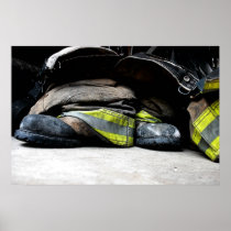 Fire Fighter Boots Poster posters