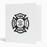 Fire Fighter Maltese 3 Ring Binders