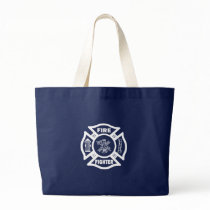 Fire Fighter Maltese Canvas Bags