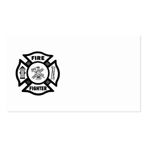 Fire Fighter Maltese Business Card Template