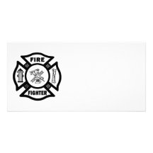 Fire Fighter Maltese Customized Photo Card