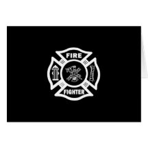 Fire Fighter Maltese Greeting Cards