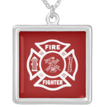 Fire Fighter Maltese Pendants