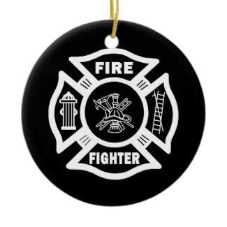 Fire Fighter Maltese ornament