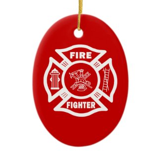 Fire Fighter Maltese ornament