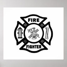 Fire Fighter Maltese Posters