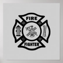 Fire Fighter Maltese Posters
