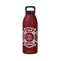 Fire Fighter Maltese Reusable Water Bottles