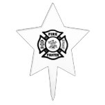 Fire Fighter Maltese Star Cake Toppers