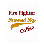 Fire Fighter Powered By Coffee Postcard