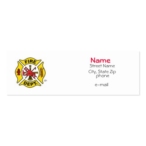 Fire Fighter Profile Card Business Card