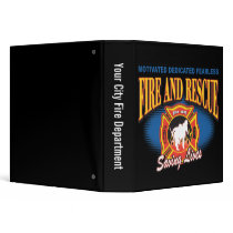 Fire Fighter Saving Lives Binder