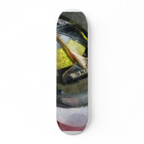Fire Fighter's Helmet Closeup Custom Skate Board