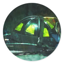 Fire Fighter's Helmet Round Stickers
