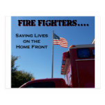 Fire Fighters ... Saving Lives Postcard