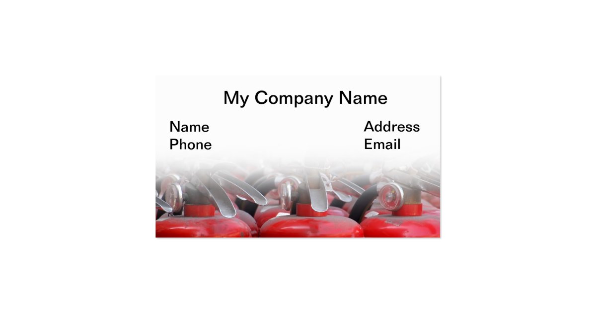 Fire Fighting and Fire Extinguishers Business Card Zazzle