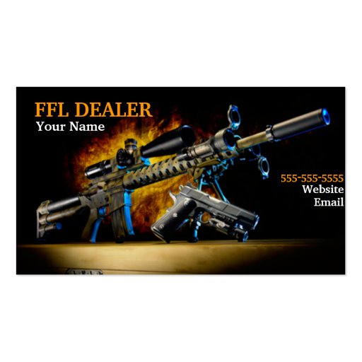 Fire Firearms Business card (front side)