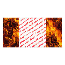 Fire / Flame Pattern Background Photo Cards