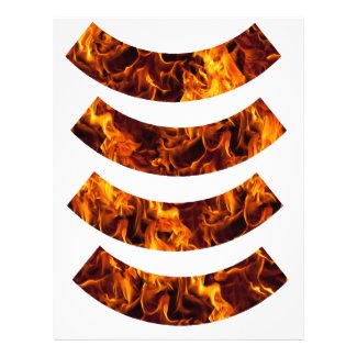 Fire / Flame Pattern Cupcake Wrapper Custom Letterhead