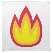 Fire flames printed napkin 