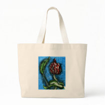 Fire Flower Black Bottom Mambo In The Style Of Bon Canvas Bag