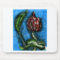 Fire Flower Black Bottom Mambo In The Style Of Bon Mousepad