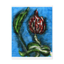 Fire Flower Black Bottom Mambo In The Style Of Bon Postcard