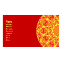 Fire Flower Kaleidoscope Business Card Template