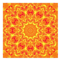 Fire Flower Kaleidoscope posters