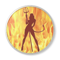 Fire Girl Refrigerator Magnet