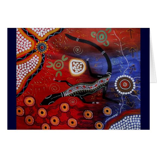 Fire Goanna Dreaming Greeting Cards