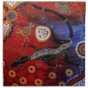 Fire Goanna Dreaming Napkins napkin