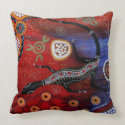 Fire Goanna Dreaming Pillow/Cushion throwpillow