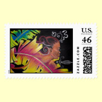 Fire - Haitian Island Spirits stamps