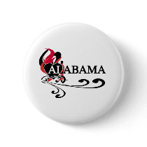 Fire Heart Alabama buttons by USAstates Fire Heart Alabama buttons