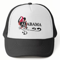 Fire Heart Alabama Mesh Hats