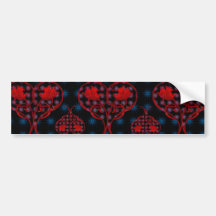 Fire Heart Bumper Sticker